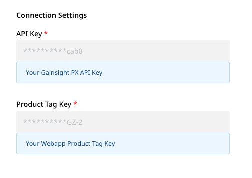 gainsight px connection settings 1