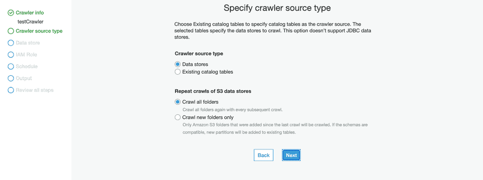 Crawler source type