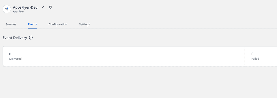 Destination event metrics